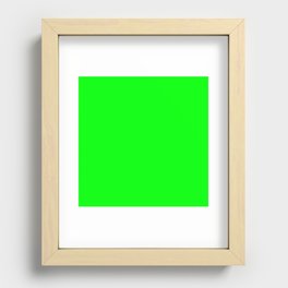 Monochrom green 0-255-0 Recessed Framed Print