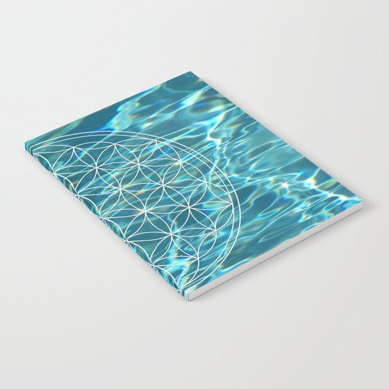 Flower of life in the water Notebook