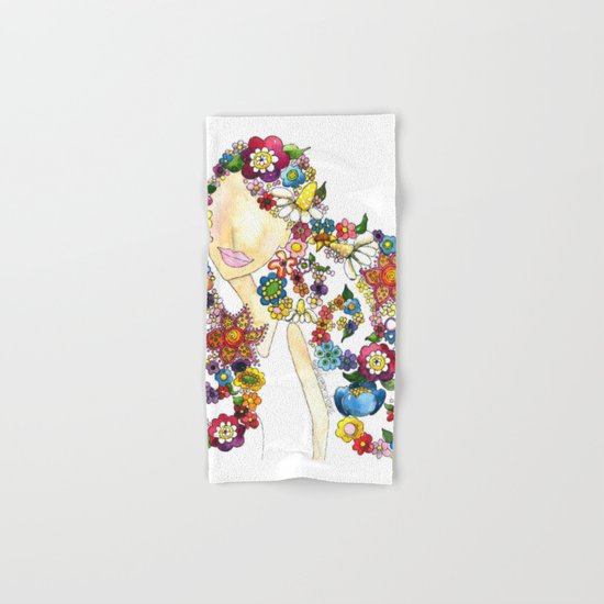 Flower Girl One Hand & Bath Towel