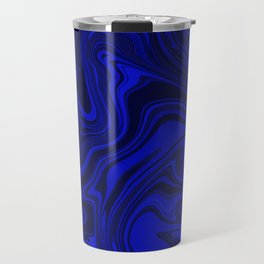 Aquamarine blue liquid art Travel Mug