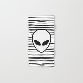 Alien Hand & Bath Towel | Sci-Fi, Funny, Pop Art, Black and White 