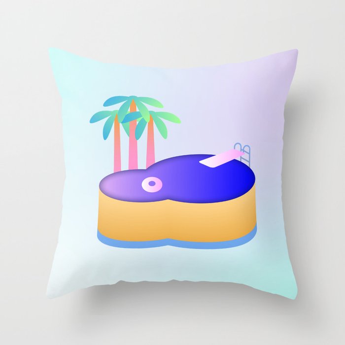 Poolside Throw Pillow