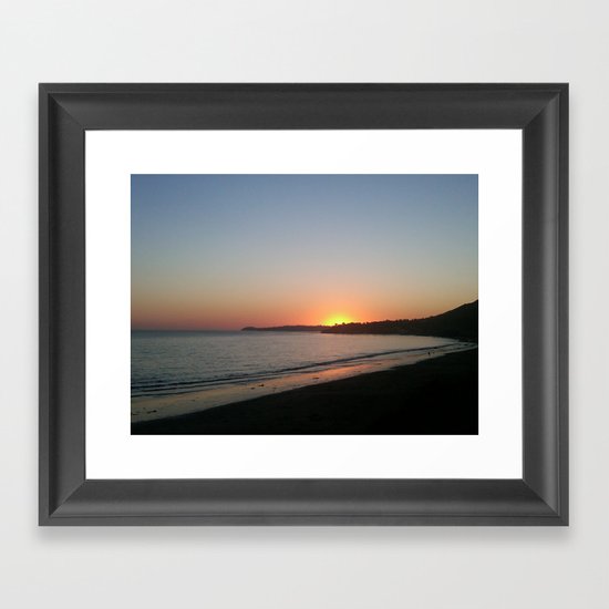 Malibu Sunset Framed Art Print