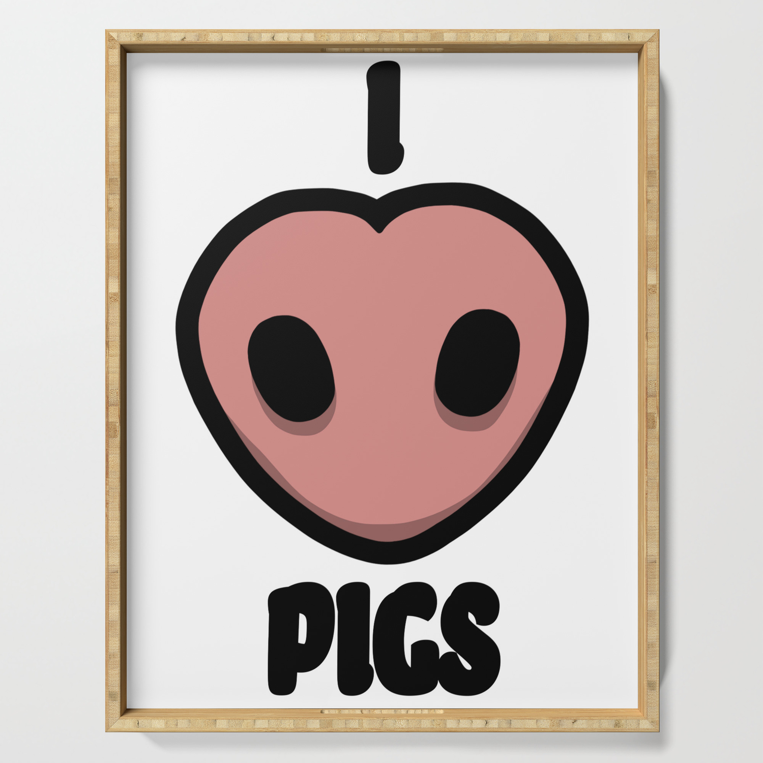 I Love Pigs Heart Shaped Nose Snout Serving Tray By Dollygrey Pigs Nose Snout Serving Tray