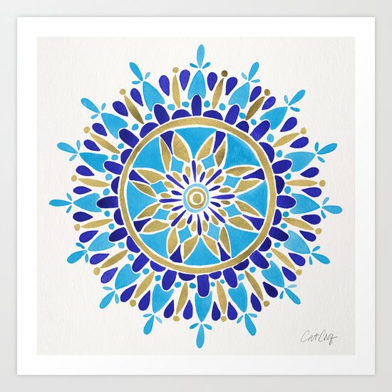 Royal Blue Mandala Art Print