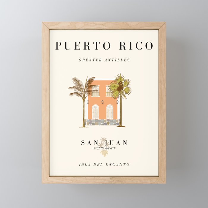Puerto Rico Exhibition Framed Mini Art Print
