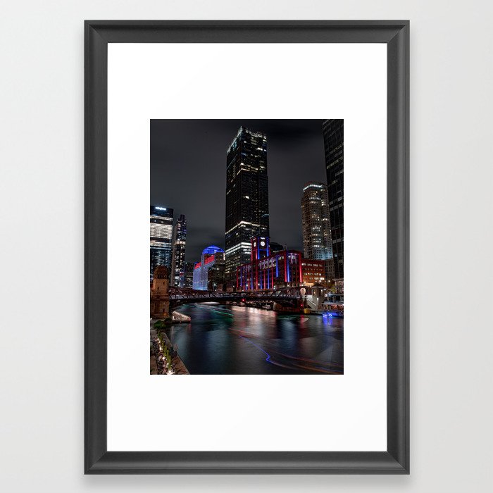 Chicago River Trails Framed Art Print