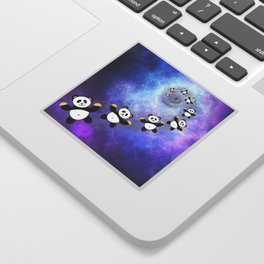Hungry Panda in Space Sticker