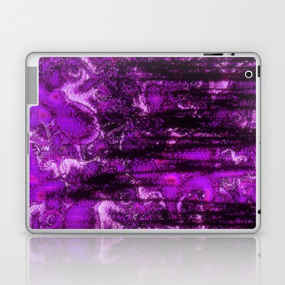 Purple Glitch Distortion Laptop & iPad Skin