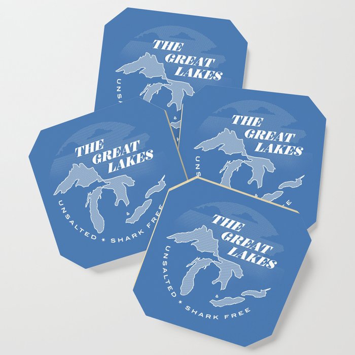 The Great Lakes - Unsalted & Shark Free (Inverse) Coaster