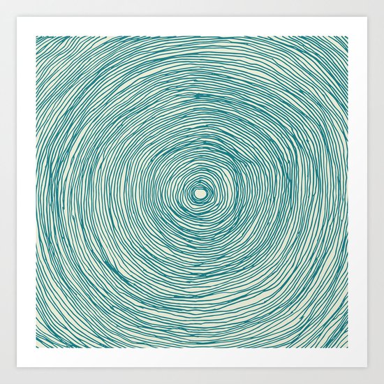 BLACK HOLE GREEN Art Print