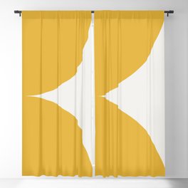 Bold Geometric Shapes XXVIII Golden Yellow Blackout Curtain