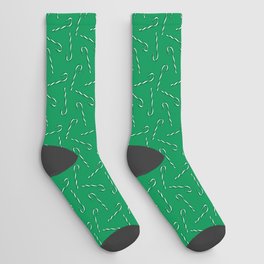 Candy Cane Green on Green Socks