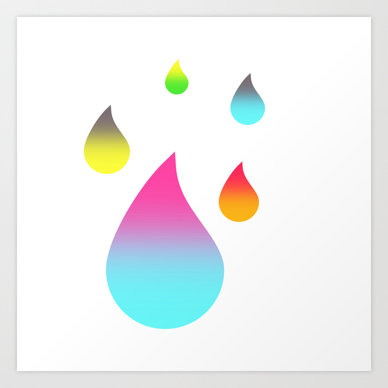 Rainbow Raindrops Art Print By Mariannamills Society6 Rainbow Raindrops Art Print By Mariannamills Society6