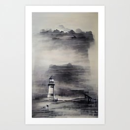 Lighthouse Abstract Aesthetic No2 Art Print