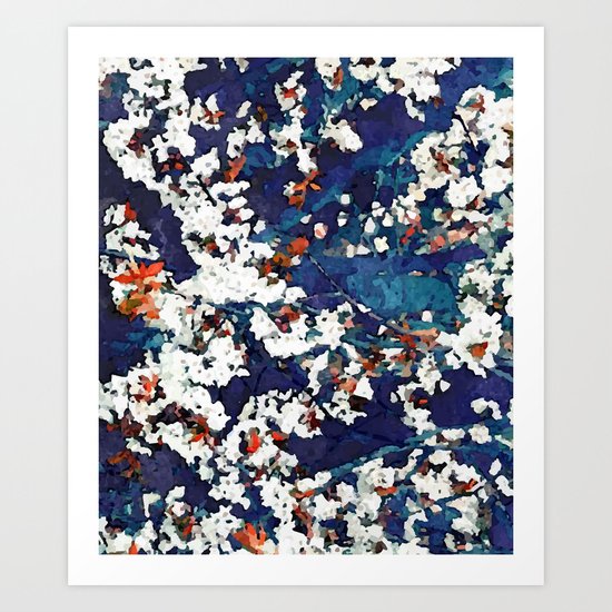 Floral Contrast Art Print