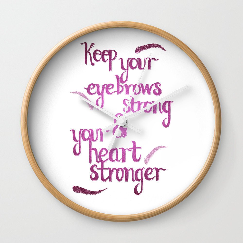 Brow Game Wall Clock by minniemorrisart
