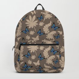 Blue butterflies Backpack | Blue, Flower, Meadow, Digital, Summer, Graphicdesign, Blooming, Pattern, Floral, Lupines 