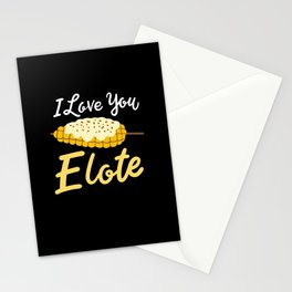I Love You Elote Stationery Card