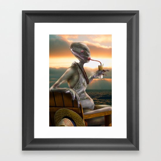 Alien Abroad Framed Art Print