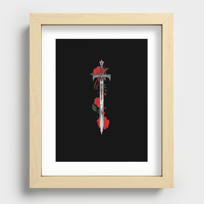 Thorn Sword Red Recessed Framed Print