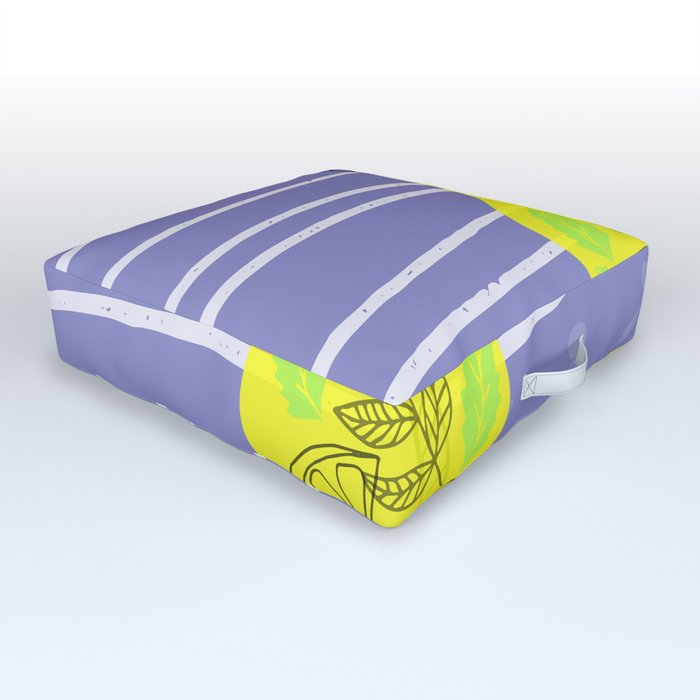 Lemon juice Outdoor Floor Cushion