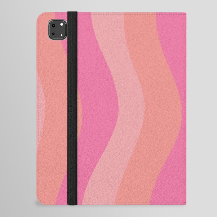 Bacon Waves - Popping Pink iPad Folio Case