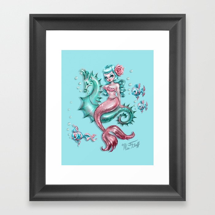 Mysterious Mermaid Framed Art Print