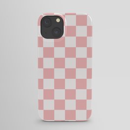 Blush Pink Checkers iPhone Case