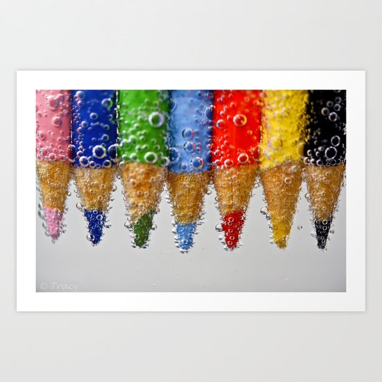 Bubble Pencils Art Print