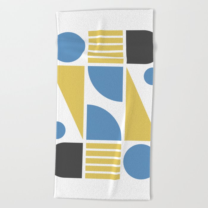 Classic geometric modern composition 7 Beach Towel