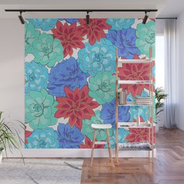 Succulents pattern Wall Mural