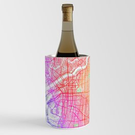 Osaka City Map of Japan - Colorful Wine Chiller