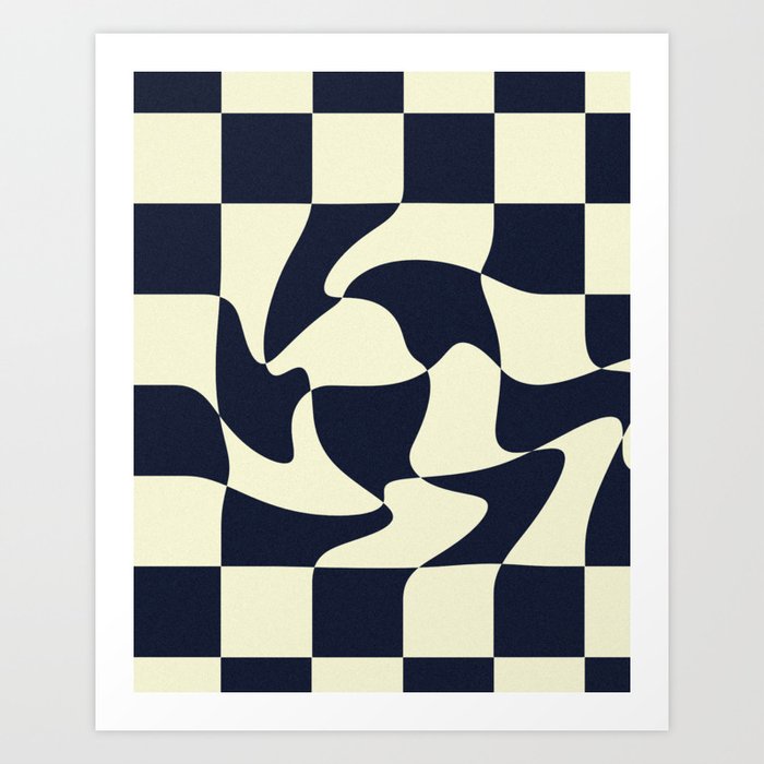 Vintage Checkers Art Print