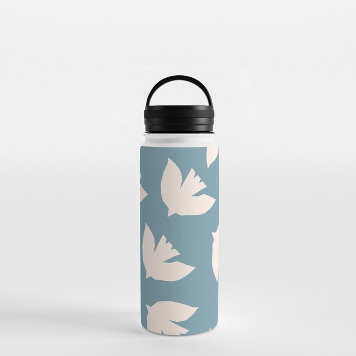 Henri Matisse Inspired Flying Doves Bird Pattern Water Bottle