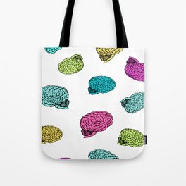 Colorful brain collage Tote Bag