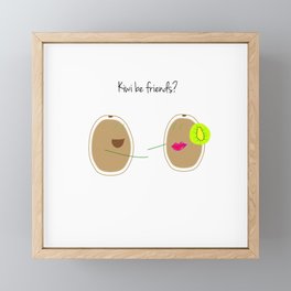 Kiwi | Punny Fruits Framed Mini Art Print