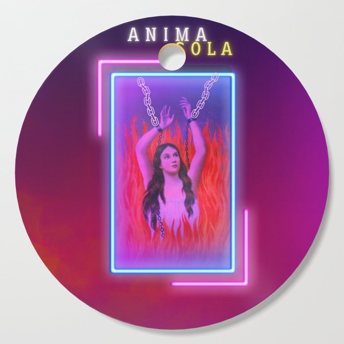 Anima Neon Plain Text Cutting Board