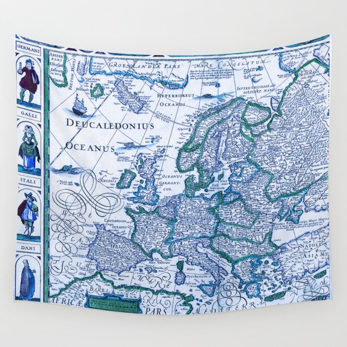 Royal Vintage Map Wall Tapestry