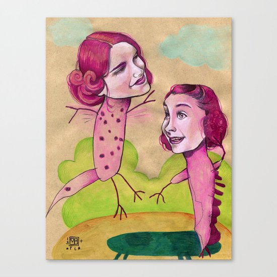 UP AND DOWN FRIENDS Canvas Print
