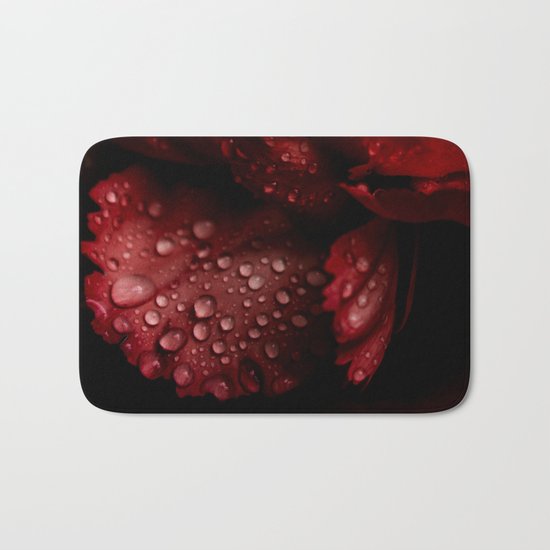 Carnations with drops. Bath Mat