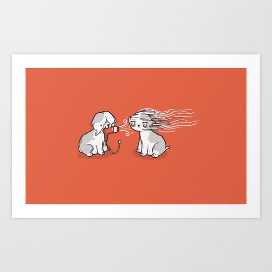 Blow dry Art Print