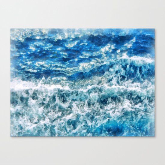 Sea foam waves Canvas Print