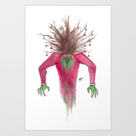 TreeMan's Christmas Art Print