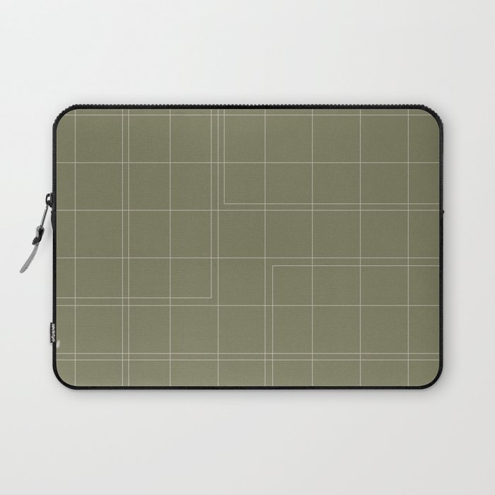 Sage Grid Laptop Sleeve