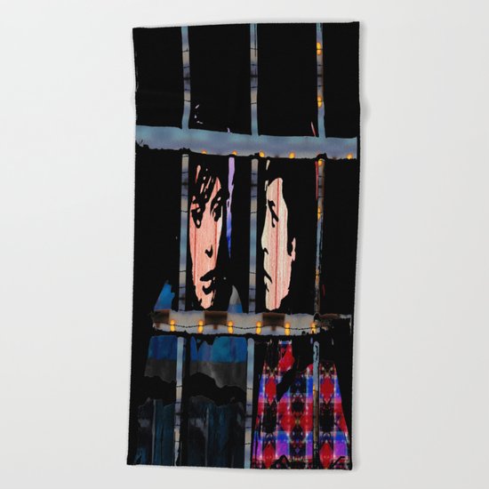 We See The Stars From Behind These Bars Beach Towel