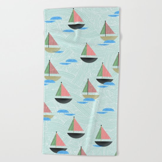 Come Sail Away Beach Towel