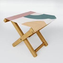 Abstract Earth 1.2 - Painted Shapes Folding Stool