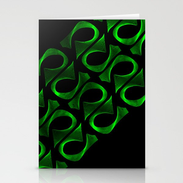 green lines Stationery Cards