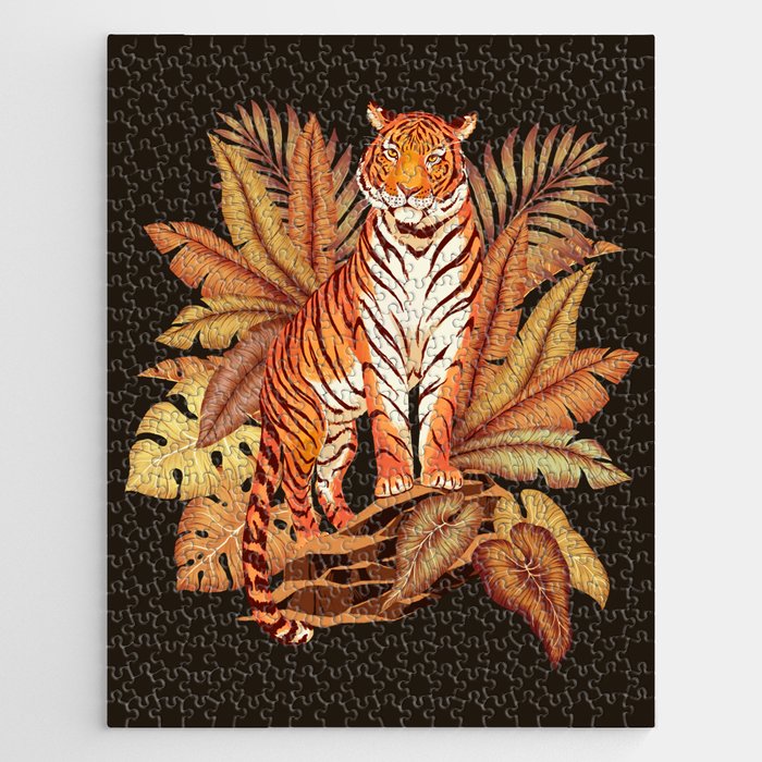 Autumn Jungle Tiger Jigsaw Puzzle
